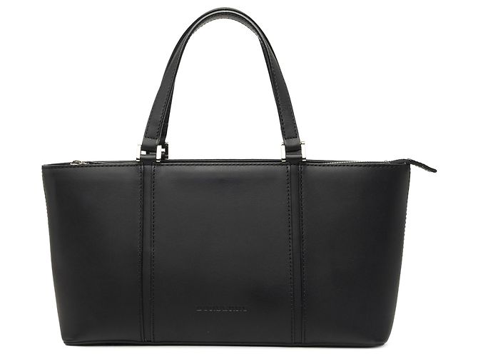 Burberry Tote aus schwarzem Leder