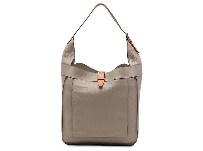 Hermès Brown Clemence Marwari GM Marron Taupe