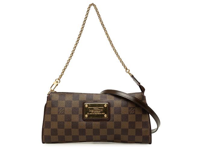 Louis Vuitton Brown Damier Ebene Eva Marrom