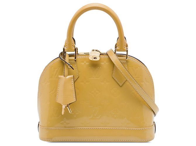 Louis Vuitton Yellow Monogram Vernis Alma BB Jaune