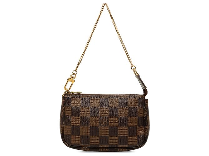 Louis Vuitton Brown Damier Ebene Mini Pochette Accessoires Marrom