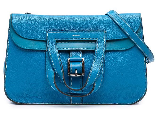 Hermès Blue Clemence Halzan 31 Bleu