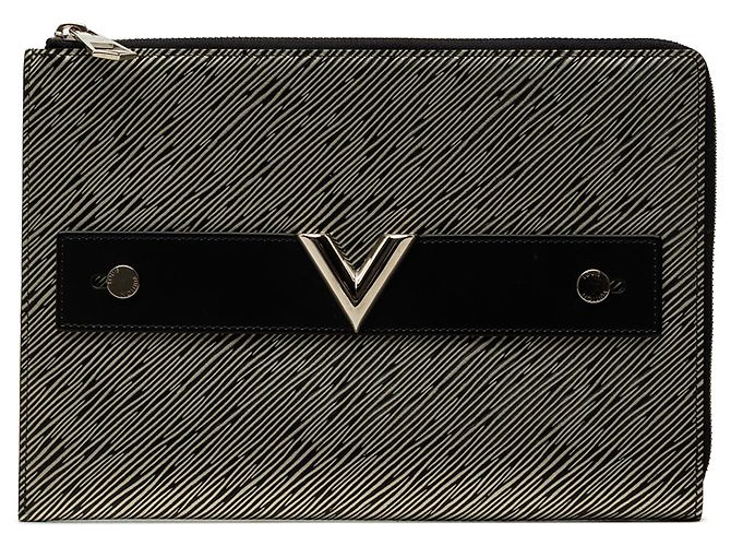 Louis Vuitton Silver Epi Essential V Pochette