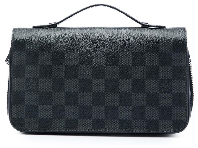 Portefeuille Louis Vuitton Black Damier Graphite Zippy XL Noir