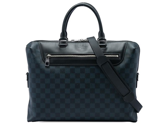 Louis Vuitton Blue Damier Cobalt Porte Documents Jour Bleu Bleu Marine