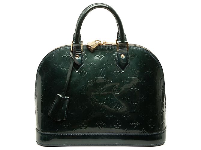 Louis Vuitton Blue Monogram Vernis Alma PM Bleu Bleu foncé