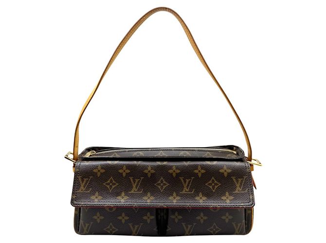 Bolsa de Ombro Louis Vuitton Monogram Vivacite MM Marrom Monograma