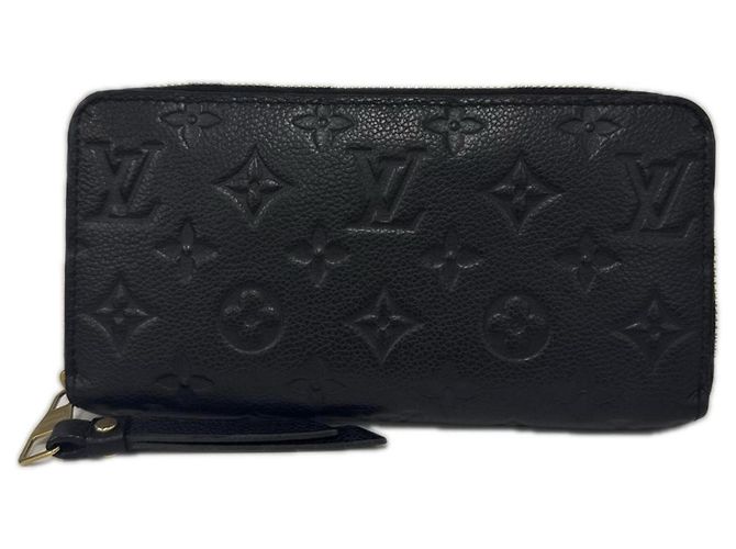 Louis Vuitton Monogram Empreinte Zippy Wallet Black