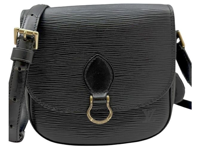 Bolsa de Ombro Louis Vuitton Epi Mini Saint Cloud Preto