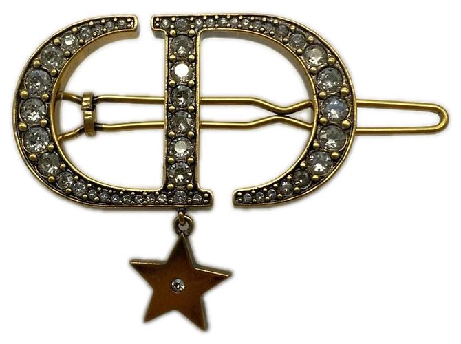 Fermi Christian Dior CD Logo con strass e stella D'oro