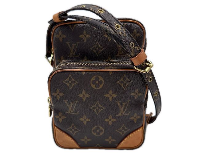 Bolso de hombro Louis Vuitton Monogram Amazon Castaño Beige
