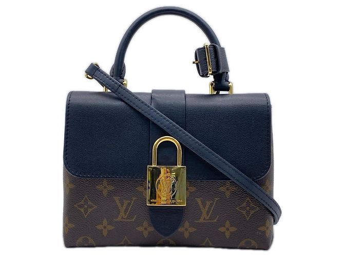 Sac à main Louis Vuitton Monogram Rocky BB Marron Noir Beige