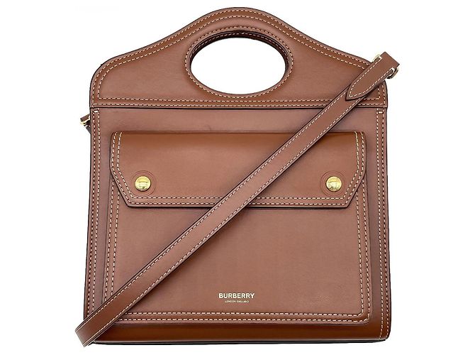 Borsa Mini Pocket Burberry Marrone