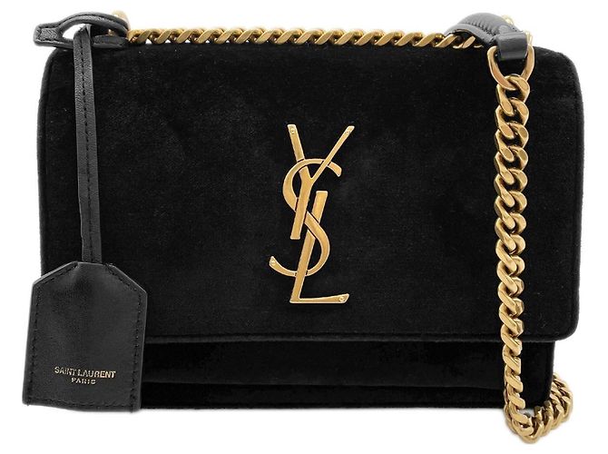 Autre Marque Sac à épaule 2-Way Sunset Chain Saint Laurent Noir Doré