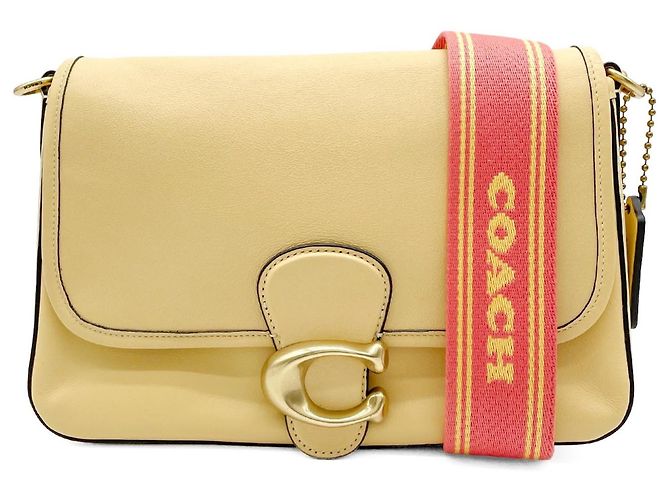 COACH Soft Tabby 26 Sac à épaule 2-Way Doré Orange Jaune