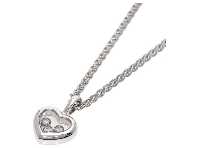 Collier Chopard Happy Diamonds en or blanc 18K