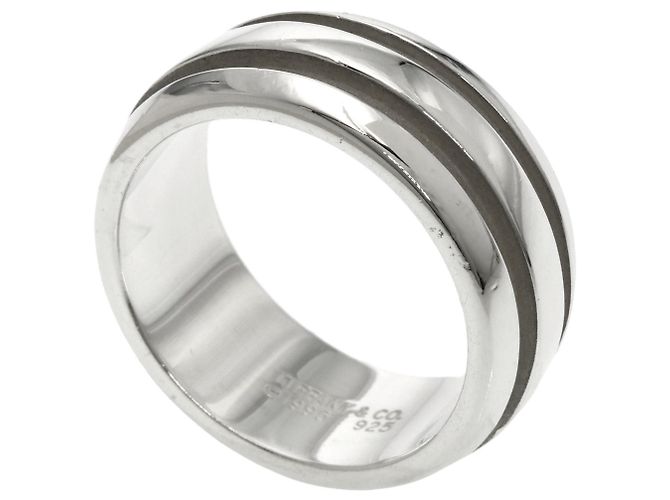 Autre Marque Tiffany Ring Silberband mit Rillen