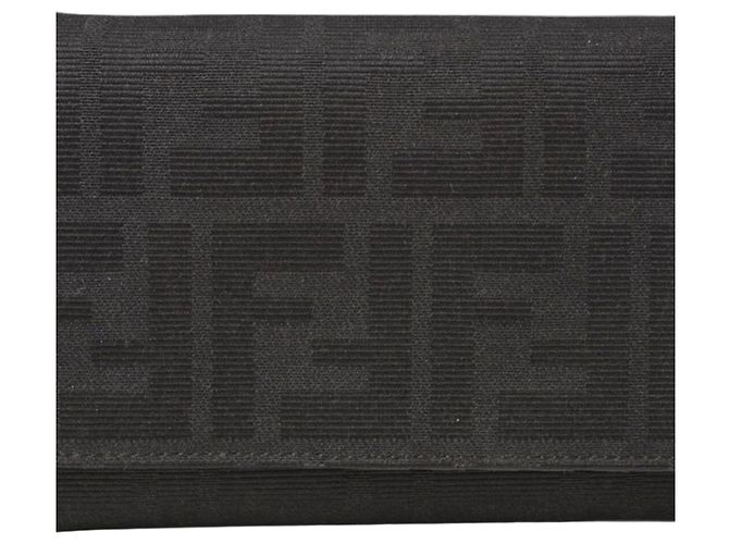 Zucca Fendi Bi-Fold Wallet in Black Canvas