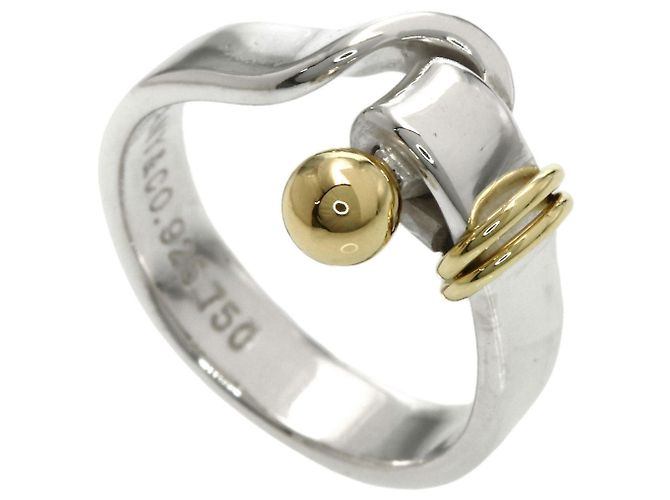 Autre Marque Anello Hook Eye Tiffany & Co. in argento e oro giallo 18K