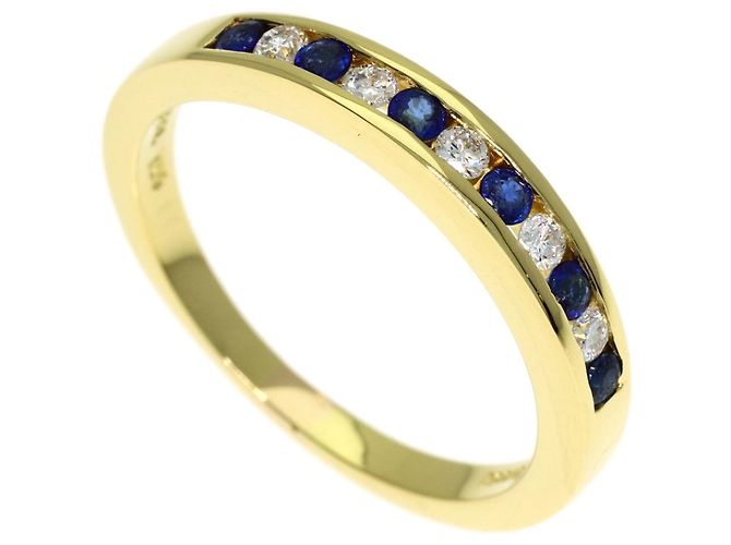 Autre Marque Anillo Tiffany & Co. Half Eternity Zafiro y Diamante