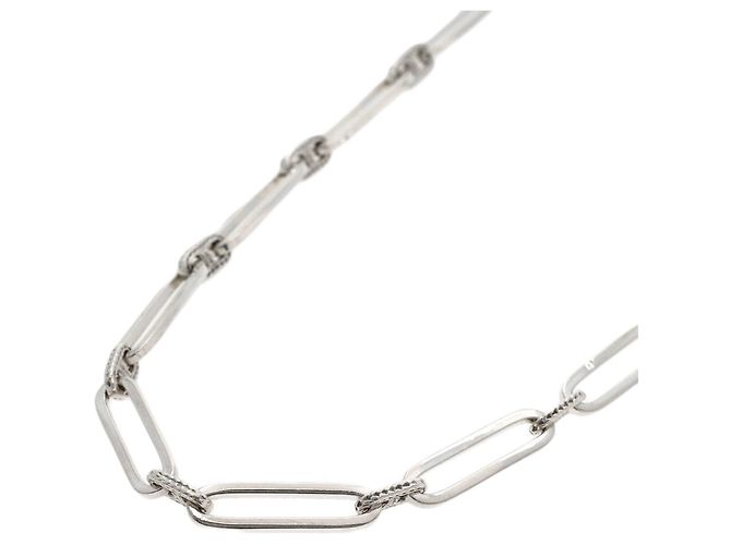 Hermès Collana a maglie vintage Hermes in Silver