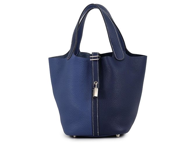 Hermès Bolso Hermes Picotin Lock PM Azul