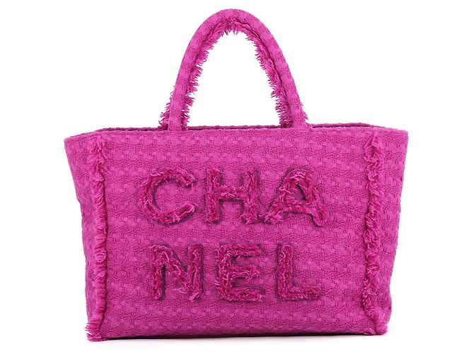 Saco Tote Chanel em tweed roxo