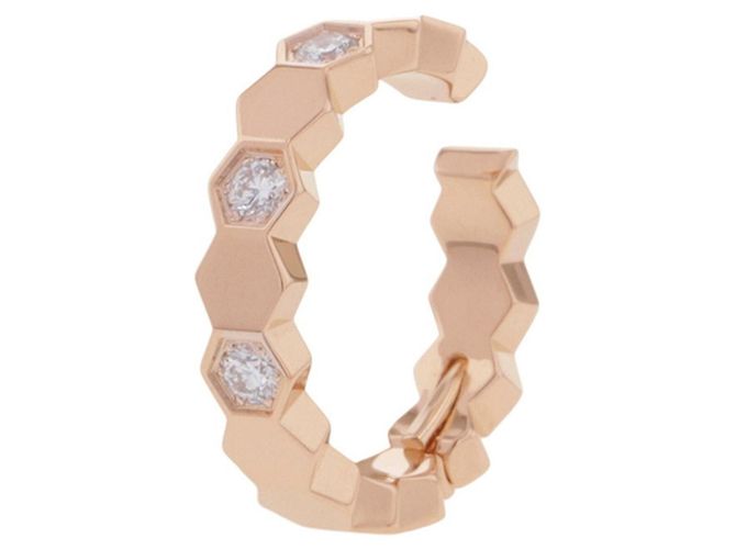 Ear cuff Chaumet em ouro rosa com diamantes