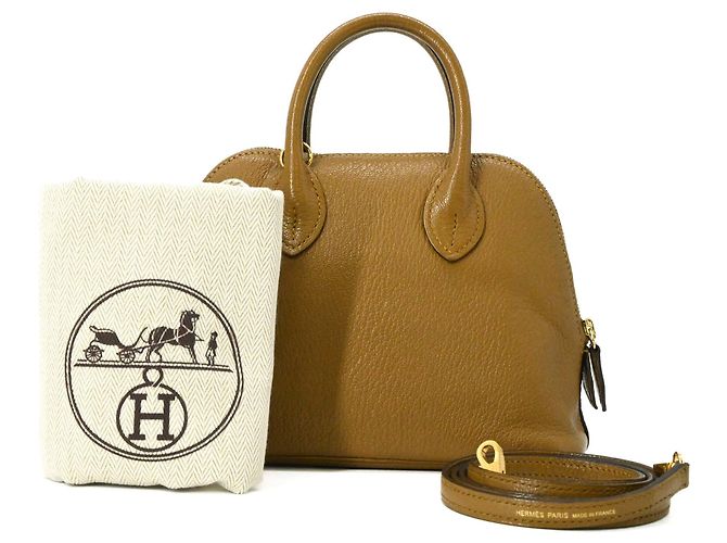 Hermès Sac à main HERMES Bolide 1923 Mini Marron
