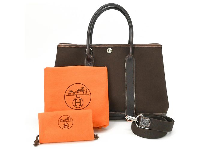 Hermès Bolsa de mão e de ombro HERMES Garden TPM Marrom