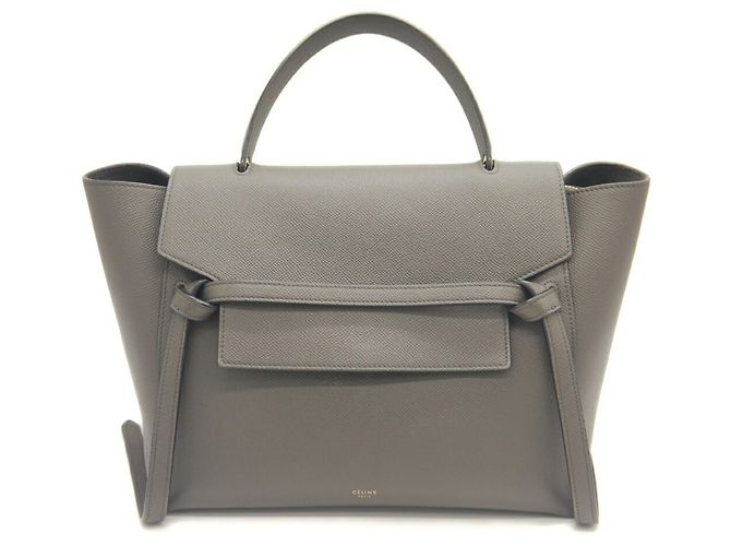 Céline Sac à main Mini Belt Bag CELINE en cuir gris Marron