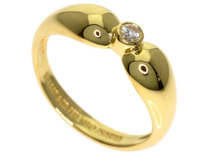 Autre Marque Anel Tiffany & Co. Double Teardrop de diamantes