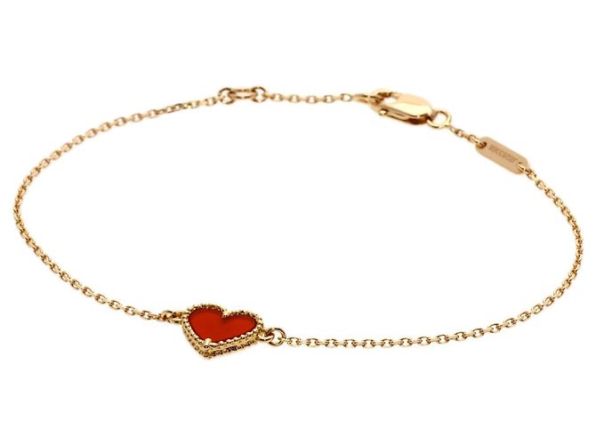 Bracelet Sweet Alhambra Cœur en Cornaline Van Cleef & Arpels