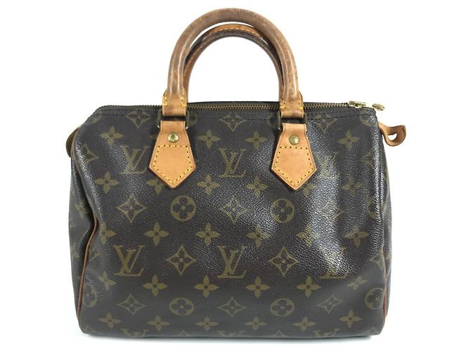 Sac Louis Vuitton Monogram Speedy 25 Marron