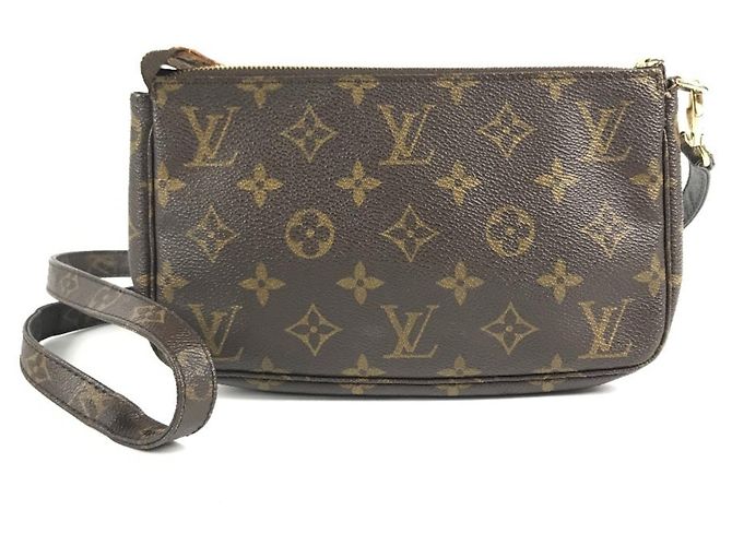 Sac à main Louis Vuitton Monogram Pochette Accessoires Marron