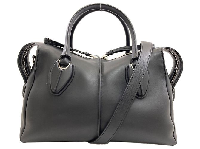 Tod's D-Styling 2-Way Lederhandtasche Schwarz