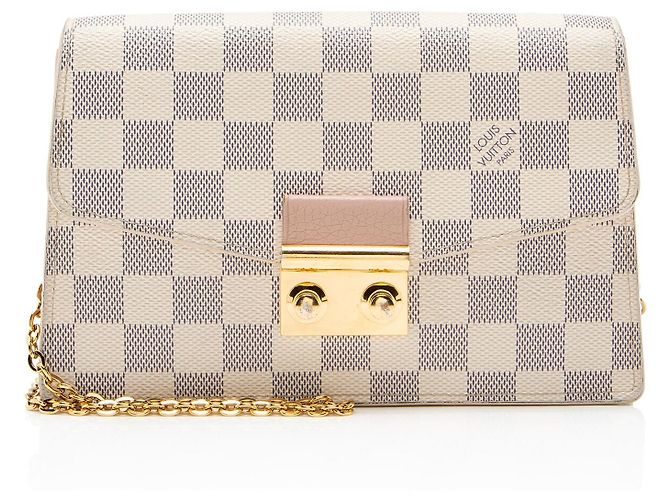 Cartera con cadena Louis Vuitton Damier Azur Croisette Azul