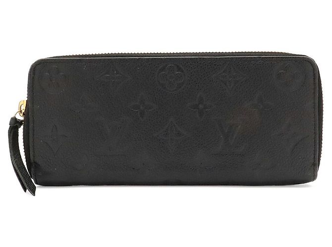 Louis Vuitton Clemence Monogram Empreinte Langbeutel Schwarz
