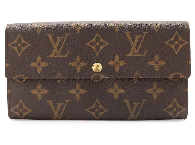 Cartera Larga Louis Vuitton Monogram Castaño