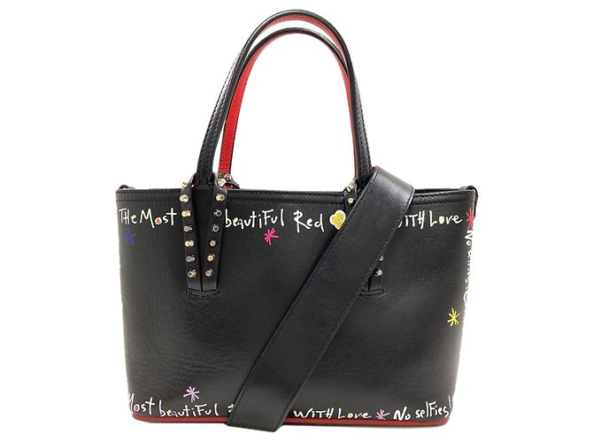 Borsa Christian Louboutin Cabata borchiata Nero