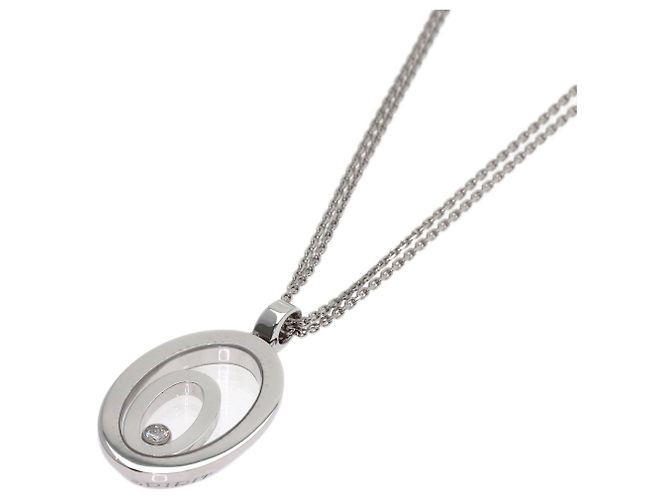 Colar Chopard Happy Spirit em Ouro Branco 18K com Diamantes