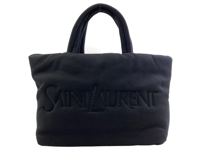 Autre Marque Borsa Tote Saint Laurent Logo Nero