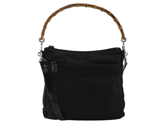 Borsa a tracolla Gucci Bamboo Nero