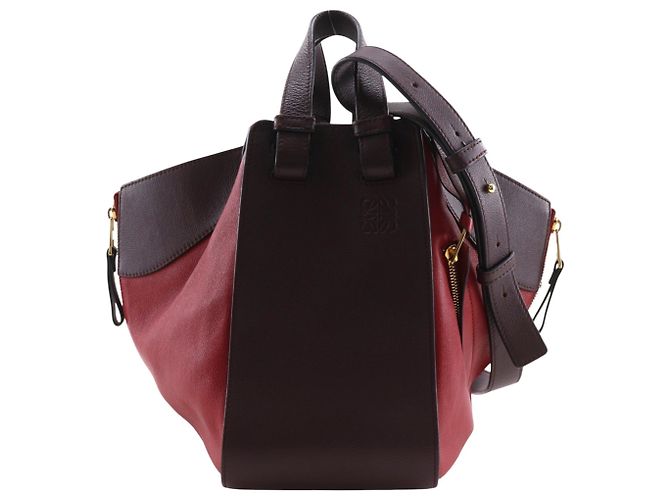 Bolsa de mão Loewe Hammock Medium Marrom Vermelho