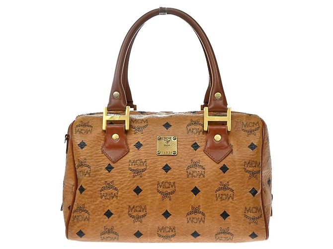 MCM Visetos logogramme Leather Castaño