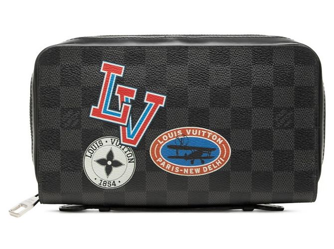 Louis Vuitton Damier Graphite Zippy XL Long Wallet Black