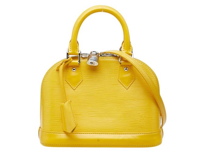 Sac à main Louis Vuitton Epi Alma BB Doré Jaune