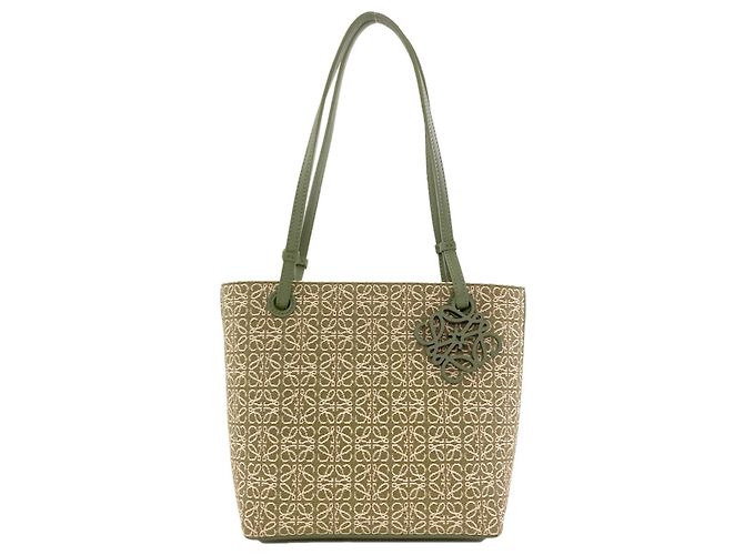 Borsa Tote Loewe Anagram Jacquard Verde