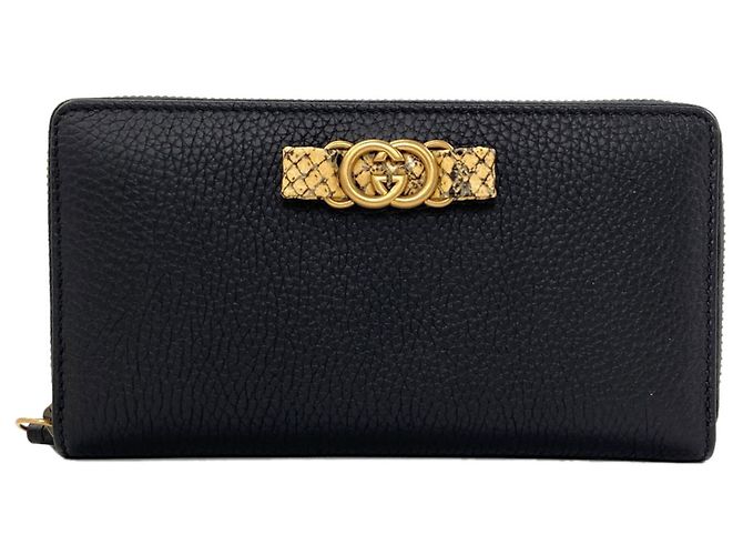 Gucci 750458 Interlocking G Long Wallet Black