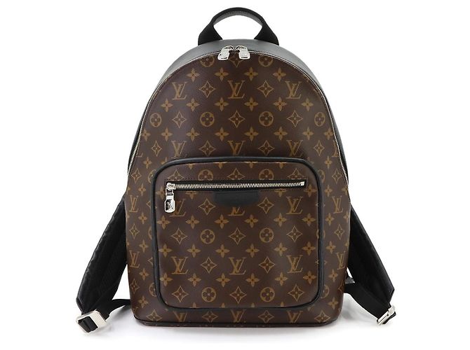 Mochila Louis Vuitton Monogram Macassar Josh NV Marrom Preto Monograma